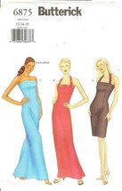 Butterick 6875 Evening Dress Variations Straps Strapless Easy 12,14,16 UNCUT FF - £9.00 GBP
