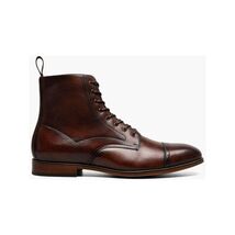 Stacy Adams Henry Cap Toe Lace Up Boot Leather Brown 25718-200 image 2