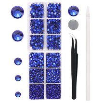 6616Pcs Royal Blue Hotfix Rhinestones Crystal Glass Sparkly For Shoes Cl... - £15.72 GBP