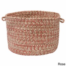 MISC 1 Piece Red Rose Oblong Basket, Narrow Laundry Hamper, Braided Stor... - $74.24