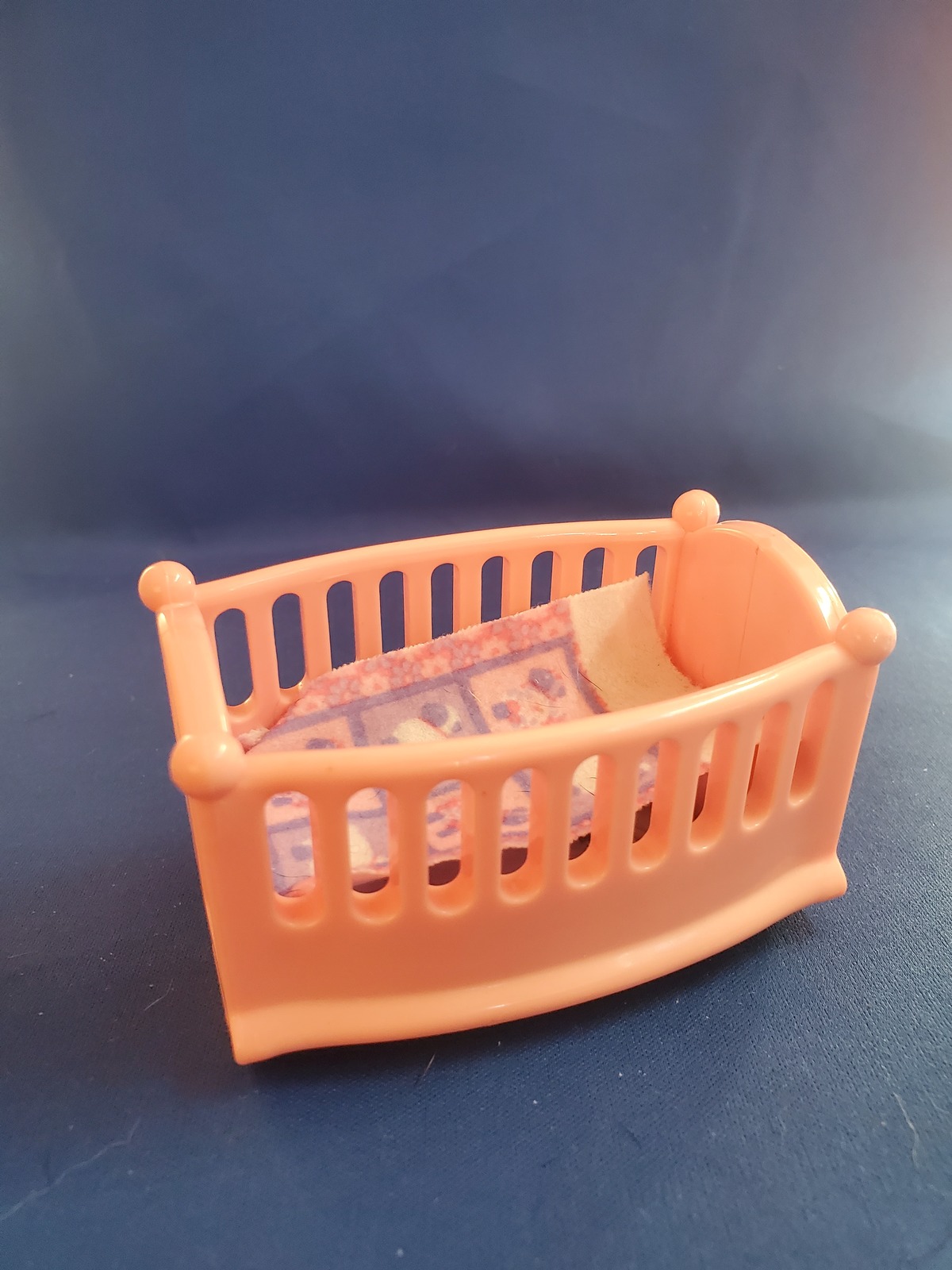 My First Dollhouse Baby Nursery Pink Crib Cradle Fisher Price Loving Fam... - $12.00