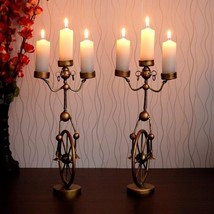 candle holder Antique stand Home Decor Items-Gifts - Pack of 2 - £54.36 GBP