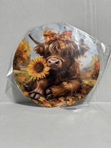 Highland Cow With Sunflower - $333.13 MXN