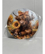 Highland Cow With Sunflower - $24.61 CAD