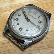 Vintage Bulova Unisex Silver Hand Winding Mechanical Watch ~ For Parts R... - $36.09