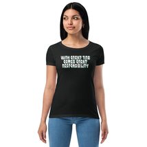 with Great Tits Comes Great Responsibility Womens Fitted t-Shirt, Humorous Fami - £15.55 GBP+