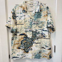 Go Barefoot Camp Shirt Catalina Island Hawaiian Short Sleeve Women&#39;s 2XL... - £18.08 GBP