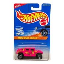 Hot Wheels Mod Bod Series Pink Hummer #396 Diecast Vehicle 1995 Mattel - $4.82
