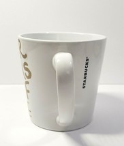 2015 Starbucks White and Gold 14.2 fl oz Coffee Cocoa Tea Mug Cup - £12.20 GBP