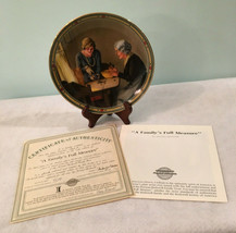 Vtg Norman Rockwell Collector Plate &quot;A Family&#39;s Full Measure&quot; Limited Ed #1964A - £21.64 GBP