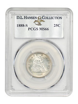 1888-S 25C PCGS MS66 ex: D.L. Hansen - £7,790.99 GBP