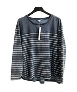 Jane &amp; Delancey Top Womens XL  Denim Look Striped Tunic Casual Nautical ... - $44.34 CAD