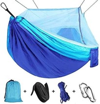 Outdoor Portable Parachute Nylon Hammock With Tree Straps, Single And Double - £28.98 GBP