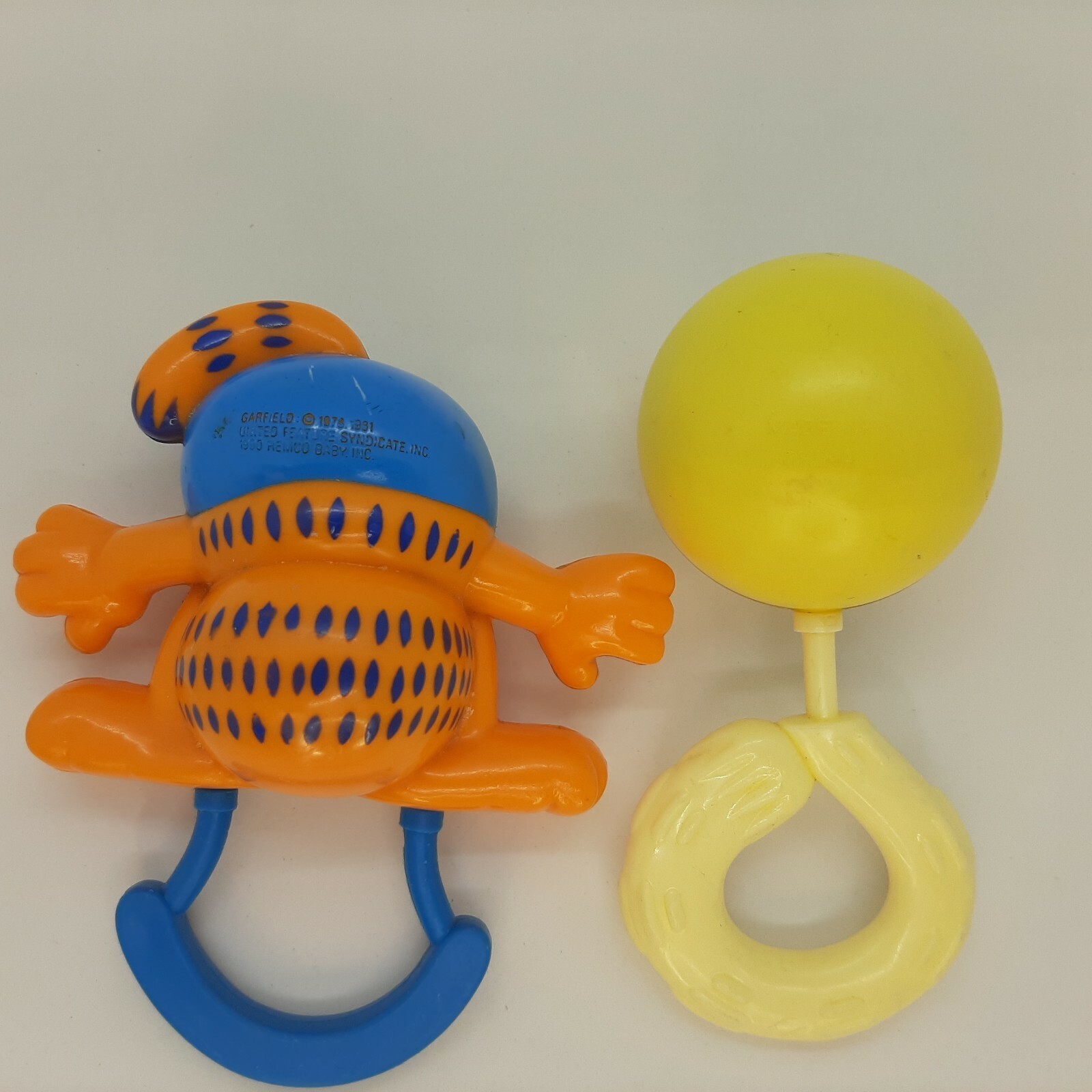 Garfield Vintage Baby Rattles ~ Lot of 2 ~ ( "It's a Boy" & clown ) Item image 2