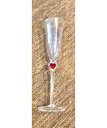 Set 2 Red Heart Art Glass Stem Ambiance Goblets glasses Holiday LOVE New... - $68.38 CAD