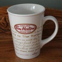 2009 Tim Hortons 16 Oz Coffee Tea Bilingual Road Trip Ceramic #009 Mug - $15.99