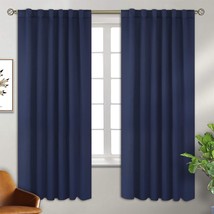 Bgment 72 Inch Length Blackout Curtains - Rod Pocket And, 52 X 72 Inch, Navy - £32.98 GBP