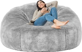 The Taotique 6Ft Giant Bean Bag Chair Cover Is A Machine-Washable, Faux Fur Sofa - $66.99