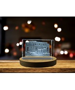 LED Base included | Pueblo House | 3D Engraved Crystal Gift - $25.99+