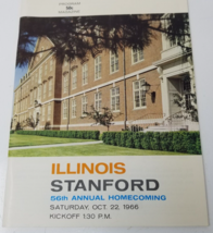 University of Illinois Football Illini Program 1966 Stanford 56th Homecoming - £15.10 GBP