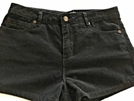 Women&#39;s Juniors Forever 21 Black Cord Short Shorts Size 28 Pockets 015-07 - £5.41 GBP