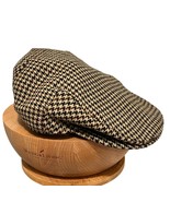 Vintage Schuman Sullivan Newsboy Cap 100% Pure Wool Medium Houndstooth P... - $19.20