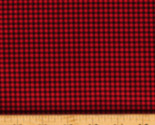 Cotton Red Black Gingham Check 1/10&quot; Squares Cotton Fabric Print by Yard... - $11.95