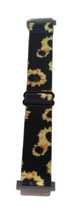 Fashion Sunflower Black Strechable Nylon Band Compatible Apple Watch Ban... - £15.71 GBP