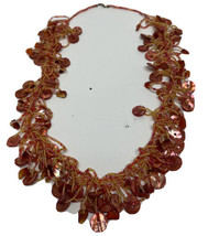 Vintage Red + Yellow Button &amp; Seed Bead Necklace - Length: 27 in. - £31.11 GBP