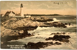 Portland Head Light, Portland, Maine, vintage post card 1906 - £11.84 GBP
