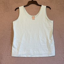 Chico’s Essential Tank Top Camisole Shell Women’s Size 2 Medium Baby Blue - $14.85