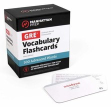 500 Advanced Words: GRE Vocabulary Flash Cards (Manhattan Prep GRE New Sealed - £7.35 GBP