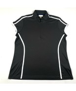 Greg Norman Play Dry Shirt Mens XL White Black 1/4 Zip Neck Short Sleeve - £11.11 GBP