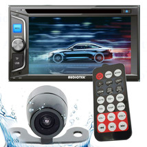 Rear Camera XV-20C + Audiotek AT-68BT 2 Dins 6.2&quot; Touch Screen Player Bl... - £130.08 GBP