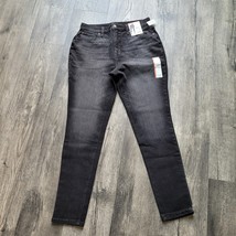 Time and Tru Women&#39;s High Rise Curvy Skinny Jeans Black/Gray Cotton Blen... - $17.80