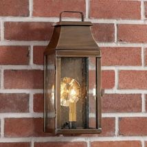 Valley Forge Outdoor Wall Light in Solid Weathered Brass image 2