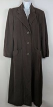 Marvin Richards J. Percy Cashmere Wool Overcoat Long Coat Brown Size 6 Womens - £121.29 GBP