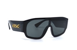 New Versace VE4439 GB1/87 Black Dark Grey Authentic Sunglasses - £228.30 GBP