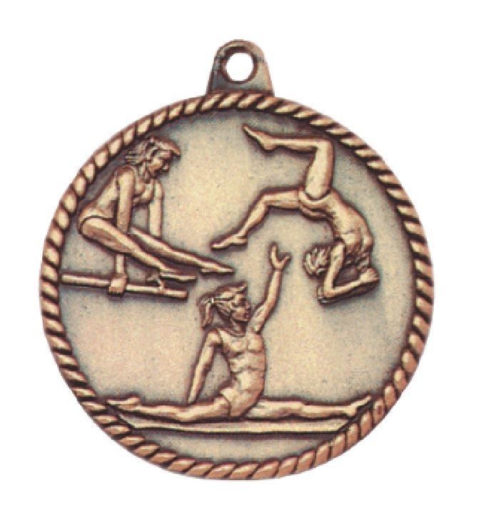 Primary image for Female Gymnastics Medal Award Trophy With Free Lanyard HR790 School Team Sports
