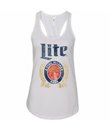 Miller Lite Classic Logo Women&#39;s Racerback Tank Top Multi-color - $33.98