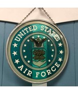 Amia U. S. Air Force Stained Glass Suncatcher 6.5 Round with Chain - $63.86 CAD