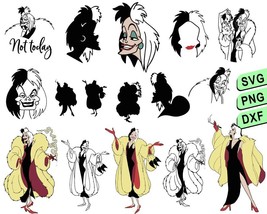 Cruella De Vil Svg, Disney Villains Svg, Villains Svg Cut File - $1.89