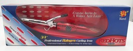 Red Hots 3/4&quot; Professional Halogen Curling Iron 10 Heat Settings Hot Tools - £15.70 GBP