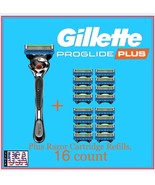 Gillette Proglide Plus ( 1 Razor Cartridge Refills ) With 16-count - $1,081.43 MXN