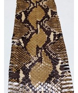 Python Printed-on Cobra Snake Skin Leather Snakeskin Pelt Craft Supply Brown - $11.51 - $26.02