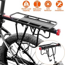 Bike Rear Cargo Rack Quick Release Carrier Bicycle Pannier Luggage Cargo Holder - £39.16 GBP