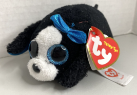 TY Teeny Tys  &quot;Marci&quot; Black and White Dog SKU BB22 - £6.28 GBP