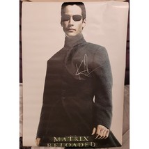 Keanu Reeves signed poster The Matrix Reloaded , Original, Vintage, Grea... - $2,320.86 MXN