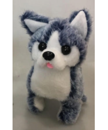 WALKING BARKING TOY MOVING BLUE COLOR HUSKY DOG  battery operated NEW fu... - $19.43 CAD