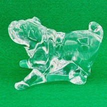 Baccarat Crystal Carlin Pug Dog Figurine Paperweight France Excellent Co... - $148.49